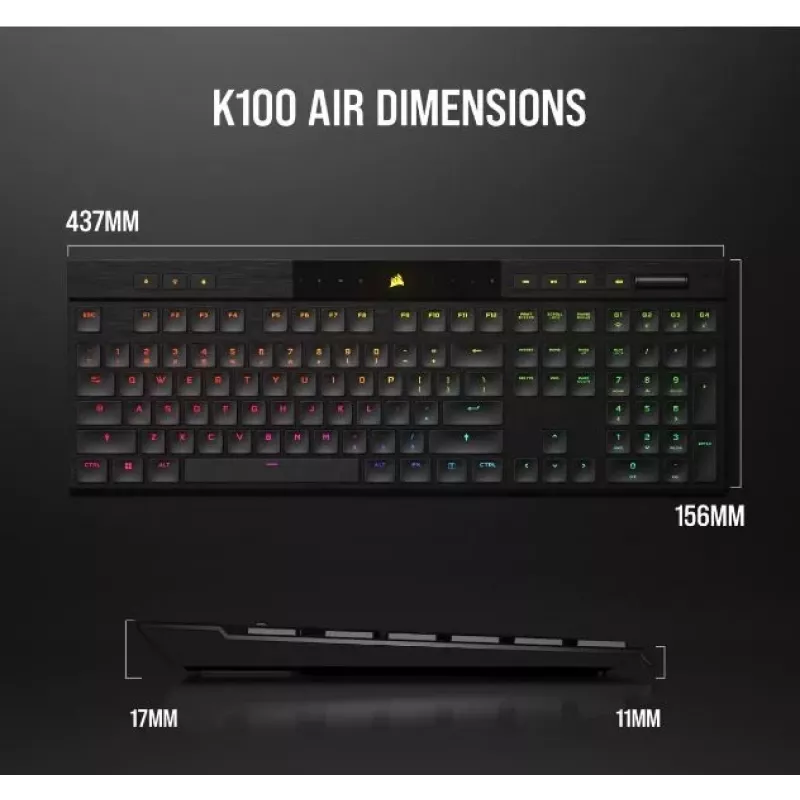 Keyboard K100 RGB Air Wireless Ultra Thin Cherry MX