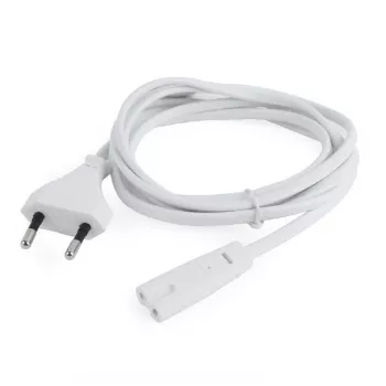 Power cable Gembird PC-184/2-W — 1.8 m, Type C plug to C8 coupler, white