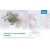 Table Fan Midea FT40-21M — 40 cm Diameter, 3 Speeds, Oscillation, 25 W, White
