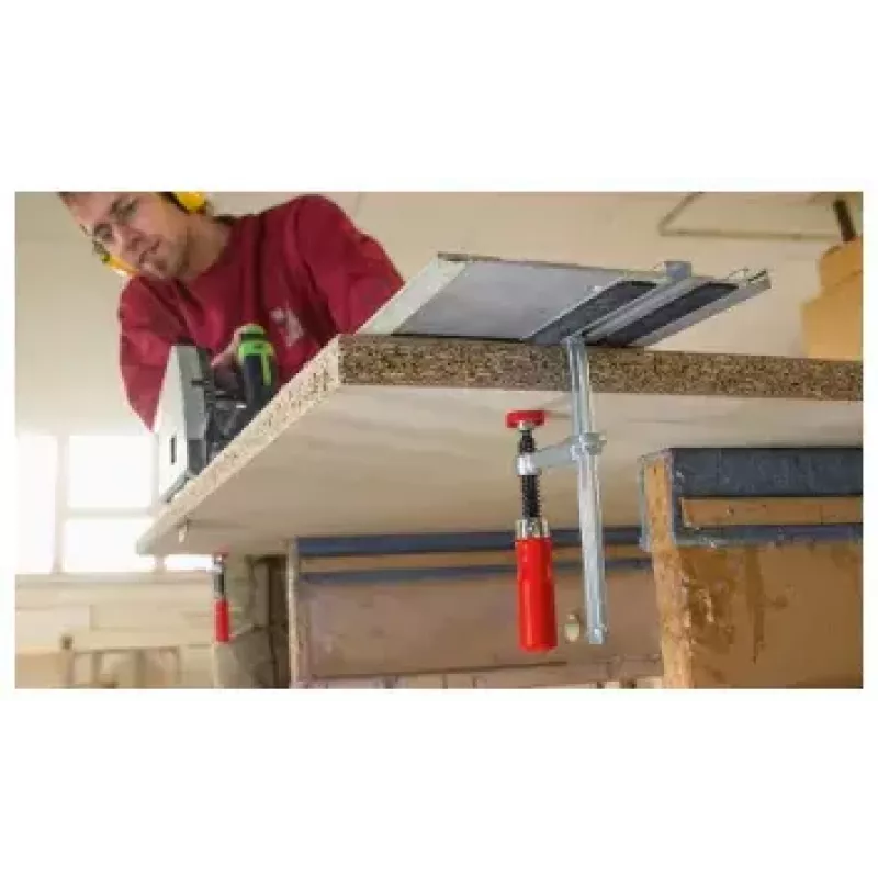 Clamp Bessey GTR12 — opening 12 cm, stainless steel, red, clamping force 244.73 kg