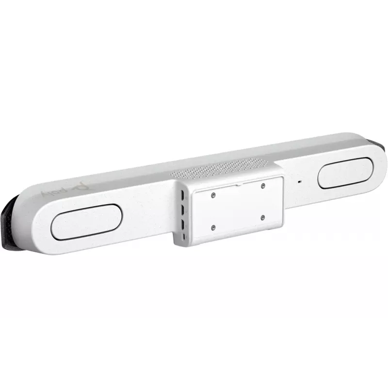 HP POLY POLY Studio X52 All‑In‑One Video Bar — 4K UHD, 30 fps, 95° FOV, 5x digital zoom, Wi‑Fi, Bluetooth, Android, White
