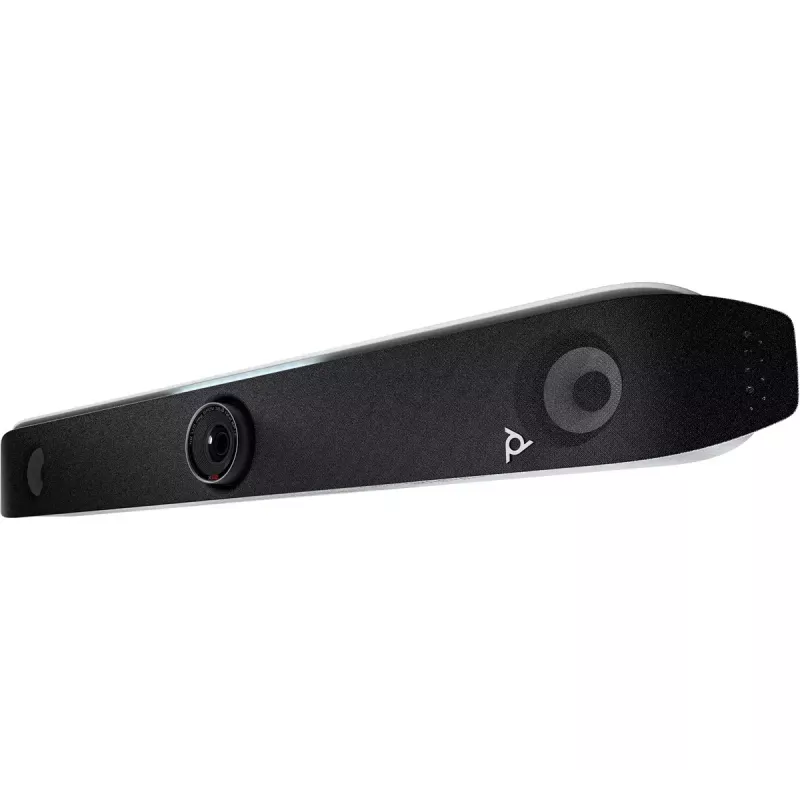 HP POLY POLY Studio X52 All‑In‑One Video Bar — 4K UHD, 30 fps, 95° FOV, 5x digital zoom, Wi‑Fi, Bluetooth, Android, White