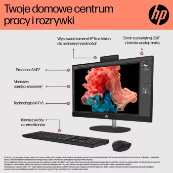 HP 24-cr0312nw AMD Ryzen™ 5 7520U 60.5 cm (23.8) 1920 x 1080 px All-in-One PC 16 GB LPDDR5-SDRAM 512 GB SSD Windows 11 Home Wi-Fi 6 (802.11ax) White