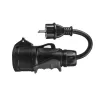 Electric vehicle charging cable Green Cell EVAK01, Type 1 to Schuko, 16 A, 230–400 V, 0.4 m, black