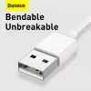 USB Cable Baseus Superior USB 2.0 1.5m USB A USB C/Micro USB A/Lightning White