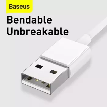 USB Cable Baseus Superior USB 2.0 1.5m USB A USB C/Micro USB A/Lightning White