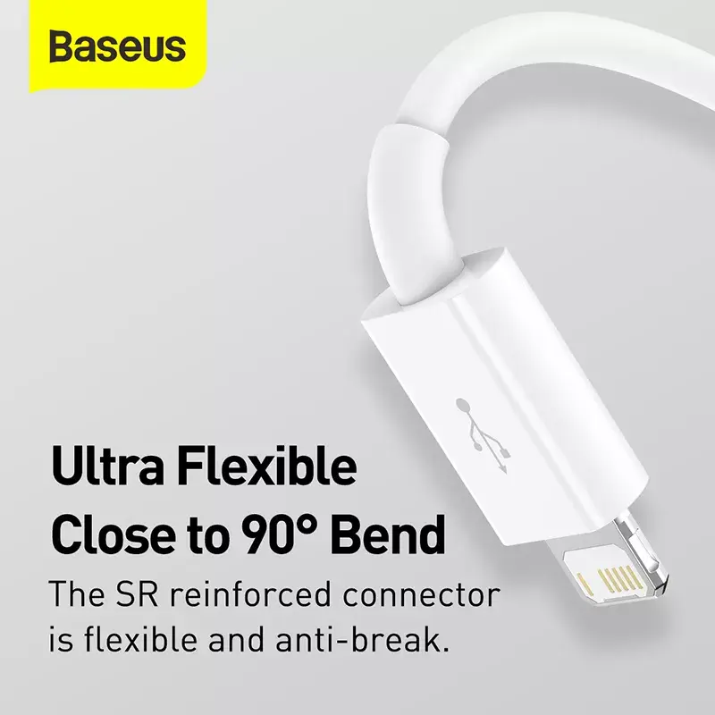 USB Cable Baseus Superior USB 2.0 1.5m USB A USB C/Micro USB A/Lightning White