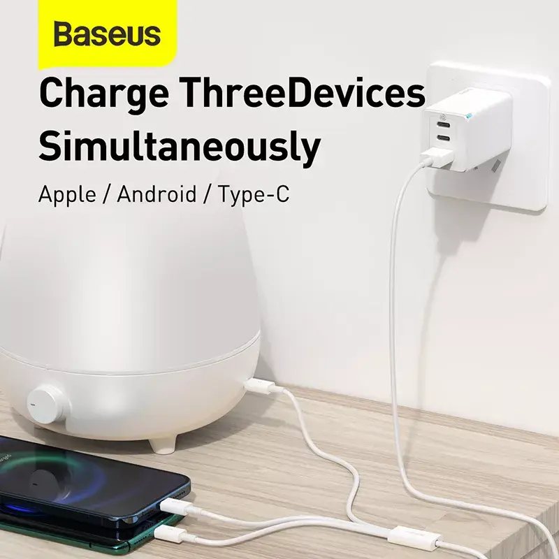 USB Cable Baseus Superior USB 2.0 1.5m USB A USB C/Micro USB A/Lightning White