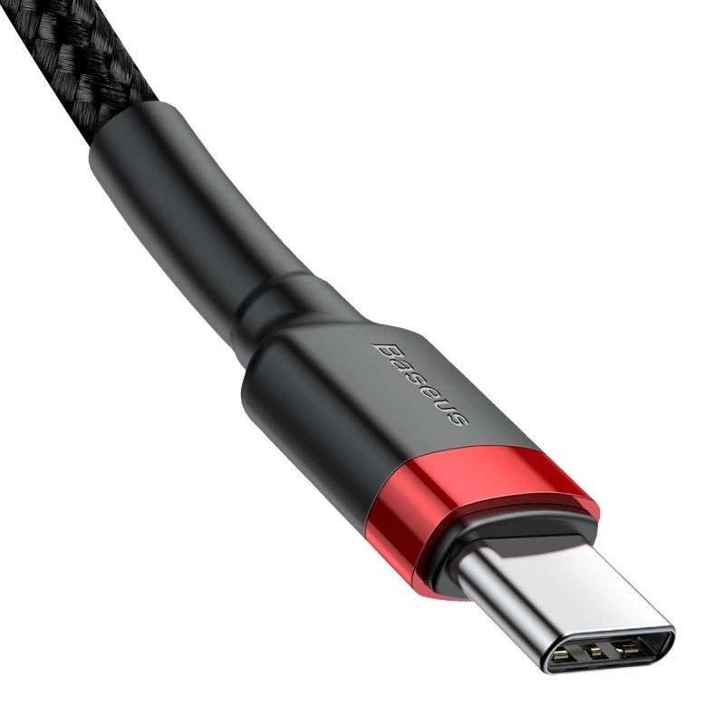 USB Cable Baseus Cafule 2m USB C Black Red