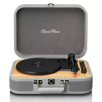Turntable suitcase Lenco TT-116GR portable vinyl player with Bluetooth 5.0, USB, AUX, built-in speakers, 4W, supports 7/10/12-inch records