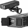 Rockbros Bike light with power bank function + USB-C to USB-A cable, 850 lm, black