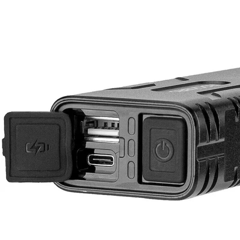 Rockbros Bike light with power bank function + USB-C to USB-A cable, 850 lm, black