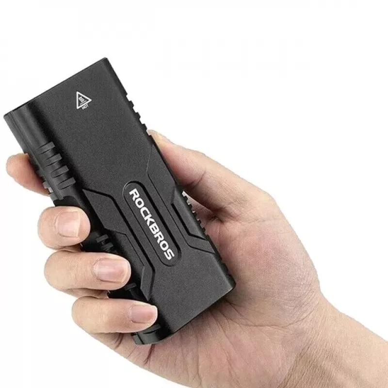 Rockbros Bike light with power bank function + USB-C to USB-A cable, 850 lm, black