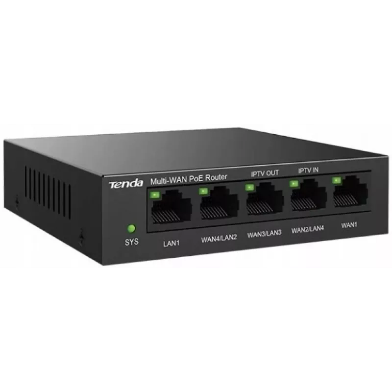 Wired Router Tenda G0-5G-PoE Gigabit Ethernet Black IPSec VPN
