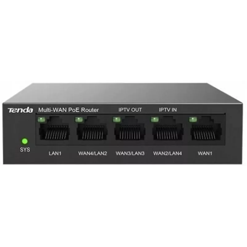 Wired Router Tenda G0-5G-PoE Gigabit Ethernet Black IPSec VPN