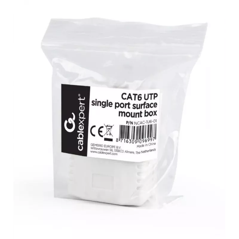 PoE adapter Gembird NCAC-1U6-01 for Cat6 cables, white