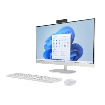 All-in-One PC HP 27-cr0232nw — AMD Ryzen 5 7520U, 16GB RAM, 512GB SSD, 27 inch FHD, Windows 11 Home, Wi‑Fi 6 (White)