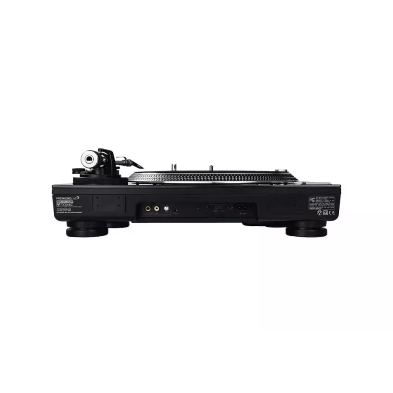 Direct drive DJ turntable Reloop RP-7000 MK2 — 33/45/78 RPM, S-shaped tonearm, aluminium platter, black