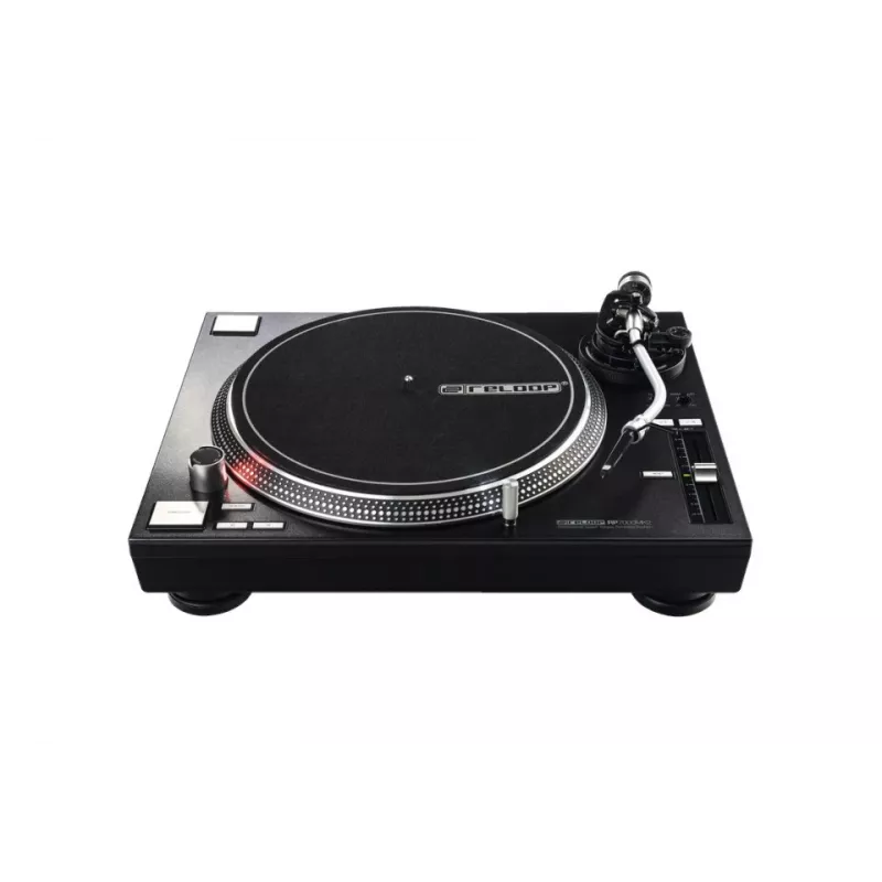 Direct drive DJ turntable Reloop RP-7000 MK2 — 33/45/78 RPM, S-shaped tonearm, aluminium platter, black