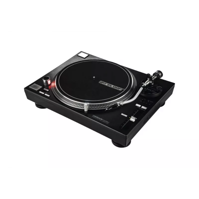 Direct drive DJ turntable Reloop RP-7000 MK2 — 33/45/78 RPM, S-shaped tonearm, aluminium platter, black