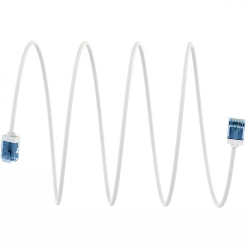 Goobay Ultra-Flexible CAT 6A Patch Cable slim U/UTP White - extra-short plug (74286)