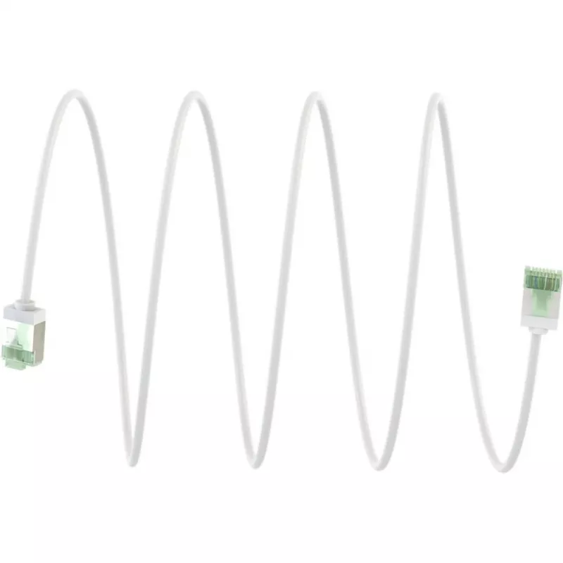 Goobay Ultra-Flexible CAT 8.1 Patch Cable slim U/FTP White - extra-short plug 99.9% (74361)