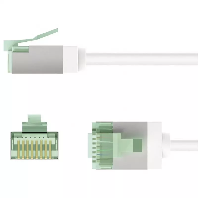 Goobay Ultra-Flexible CAT 8.1 Patch Cable slim U/FTP White - extra-short plug 99.9% (74361)