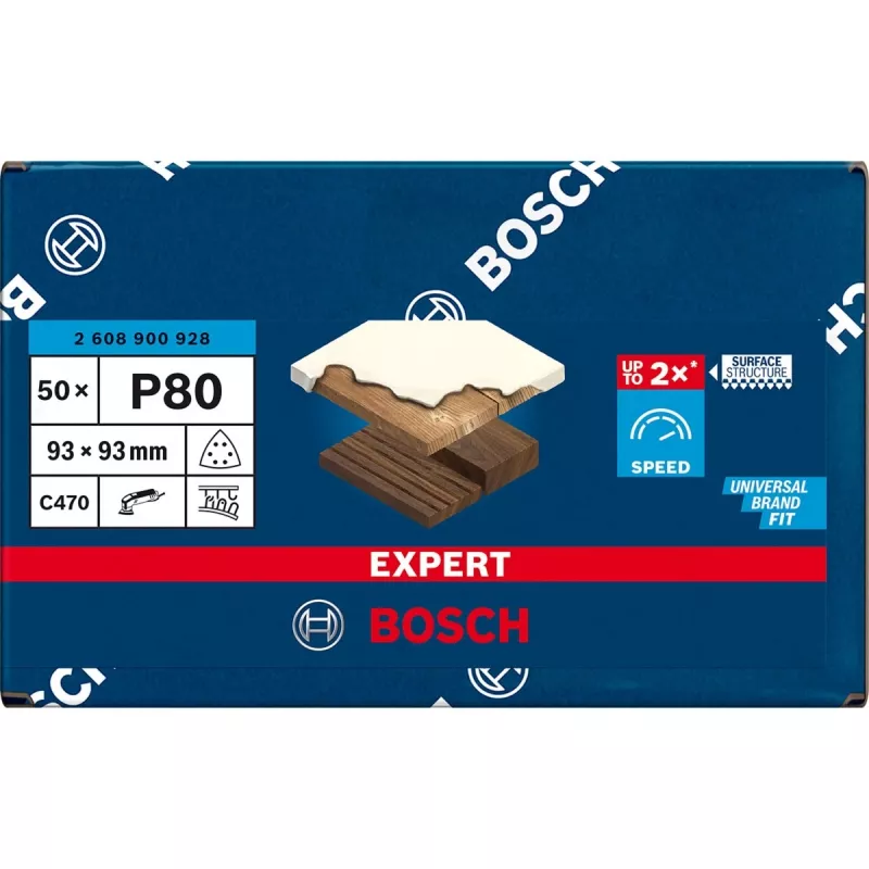 Sanding Sheet Triangle Bosch C470 K80 93×93 mm
