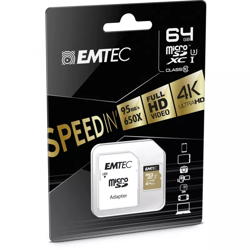 Memory Card Emtec 64GB MicroSDXC Class 10 ECMSDM64GXC10SP