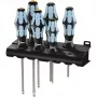 Wera 3334/3355/6 Screwdriver Set. Stainless Steel + Rack