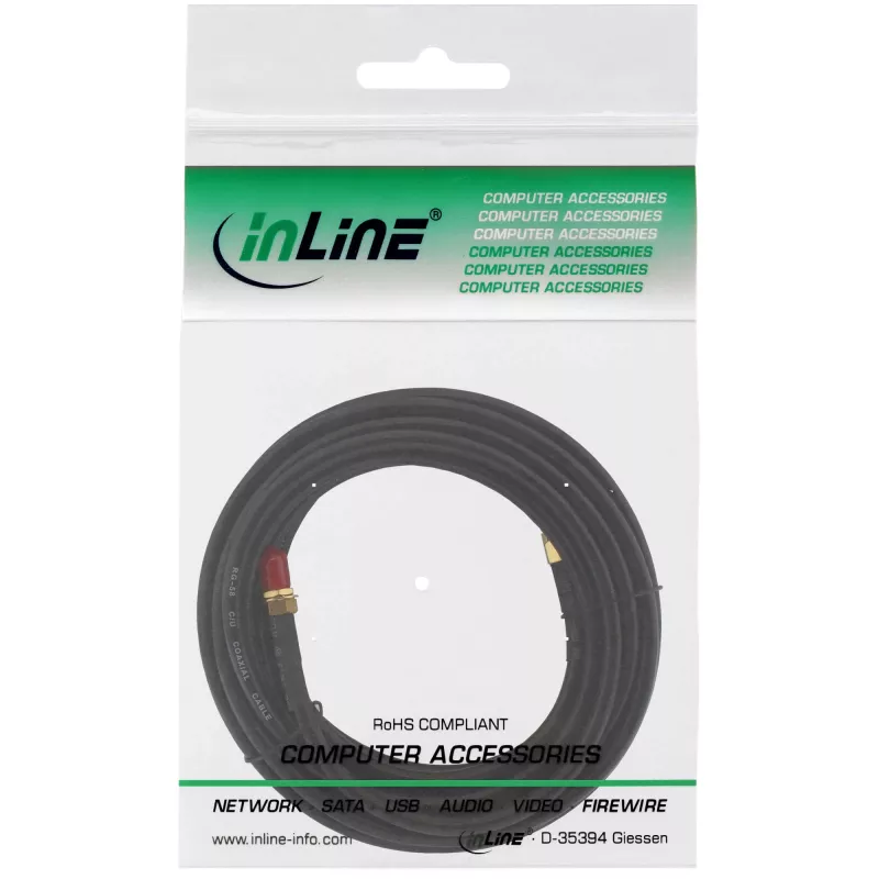 Network Cable InLine WIFI Cable R-SMA Plug R-SMA coupling 10m