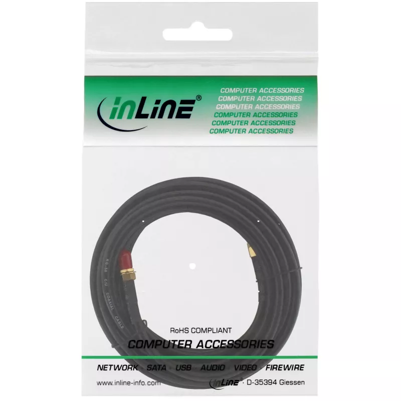 Network Cable InLine WIFI Cable R-SMA Plug R-SMA coupling 10m