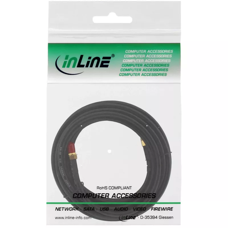 Network Cable InLine WIFI Cable R-SMA Plug R-SMA coupling 10m