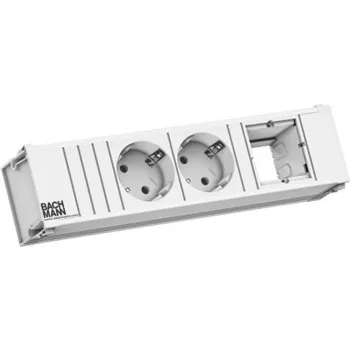 Power strip Bachmann CONI 2xCEE7/3 912.701 — table power unit with 2 CEE7/3 sockets