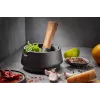 Cast iron mortar GEFU X-PLOSION G-34652, heavy-duty grinding bowl for spices and herbs