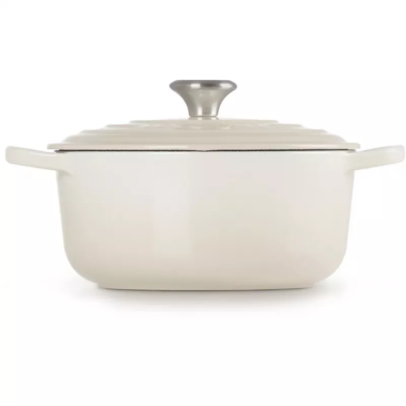 Le Creuset Signature Roaster round 22cm Meringue creme (21177227164430)