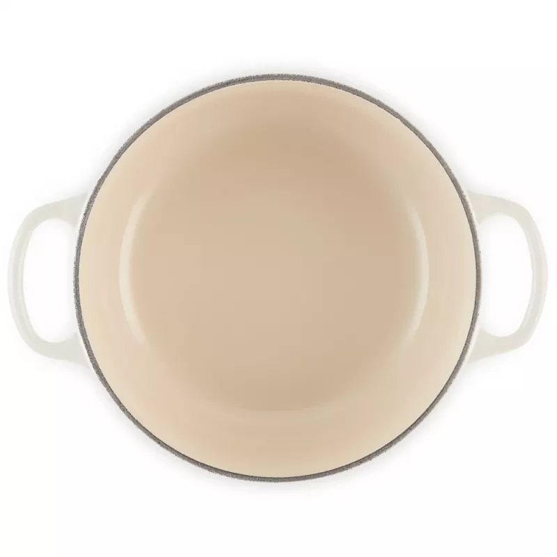 Le Creuset Signature Roaster round 22cm Meringue creme (21177227164430)