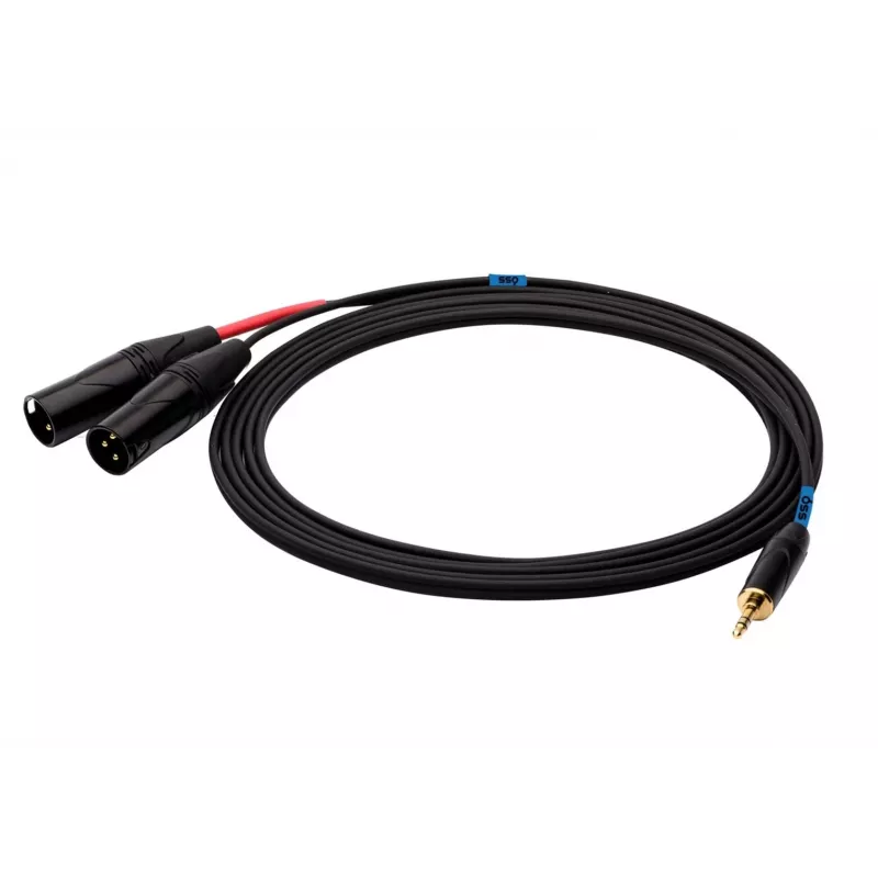 SSQ Cable Jack Stereo 3.5 mm to 2x XLR Male MIXLR3 — 3 m audio cable