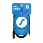 XLR (3-pin) female to 3.5 mm TRS stereo jack cable SSQ XLRMi0.5 0.5 m, balanced, 85Ω ±5Ω, 2×0.23 mm², black