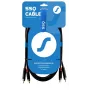 SSQ RCARCA3 - Cable 2x RCA - 2x RCA - 3 m, Black