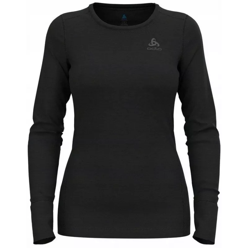 Odlo BL TOP crew neck l/s MERINO 200 women's T-shirt, size S, black