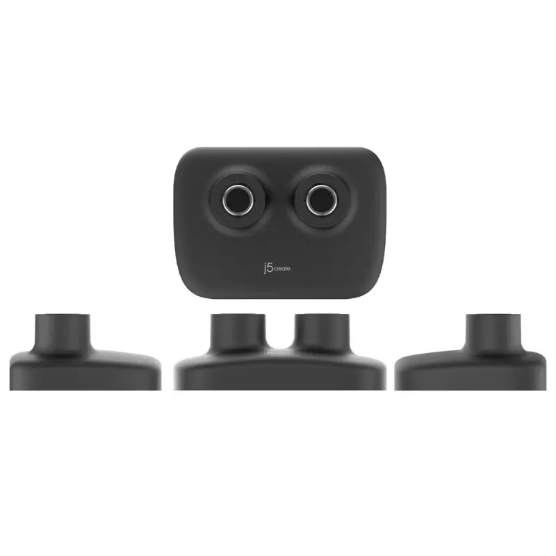j5create JTSA102 Ergonomic Dual Monitor Mount Black Clamp/Grommet 16 kg