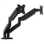 j5create JTSA102 Ergonomic Dual Monitor Mount Black Clamp/Grommet 16 kg