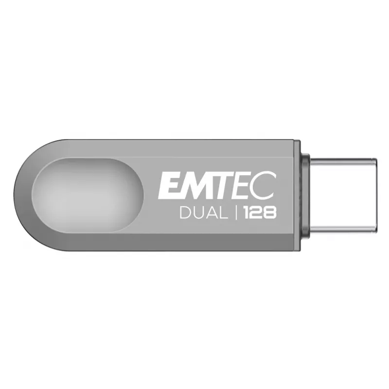 USB Flash Drive Emtec 128GB USB Type-A USB Type-C D280