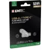 USB Flash Drive Emtec 128GB USB Type-A USB Type-C D280