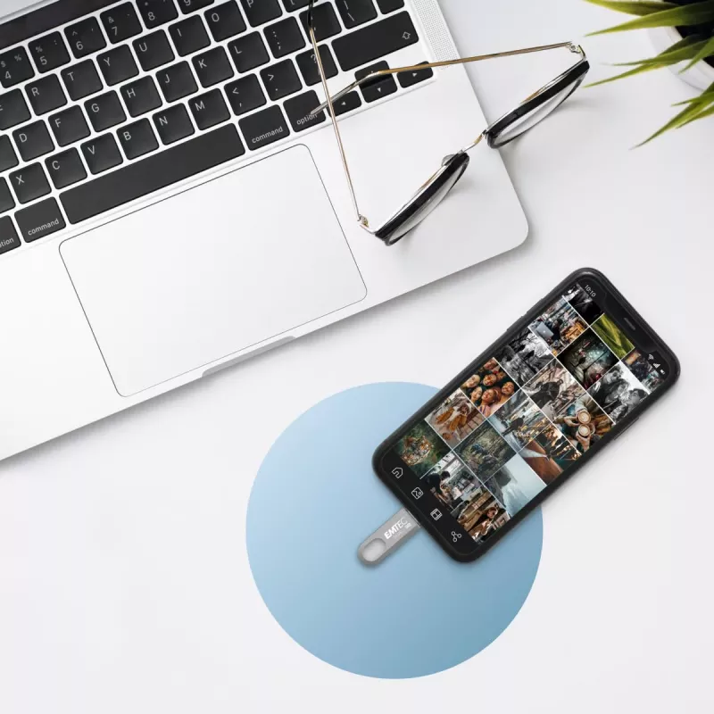 USB Flash Drive Emtec 128GB USB Type-A USB Type-C D280