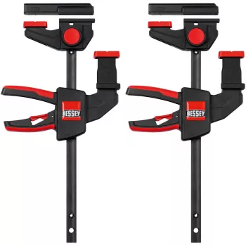 Table clamp Bessey EZR15SET one-hand, 150 mm clamping width, 60 mm throat depth, black/red