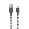 USB-A to Lightning cable native union Belt Cable XL 3 m Black White