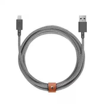 USB-A to Lightning cable native union Belt Cable XL 3 m Black White