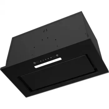 Built-in kitchen hood MPM MPM-54-OWS-01, 54 cm, ducted/recirculating, 3-speed, black, glass/steel